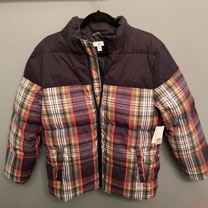 BP Medium Plaid Printed Puffer